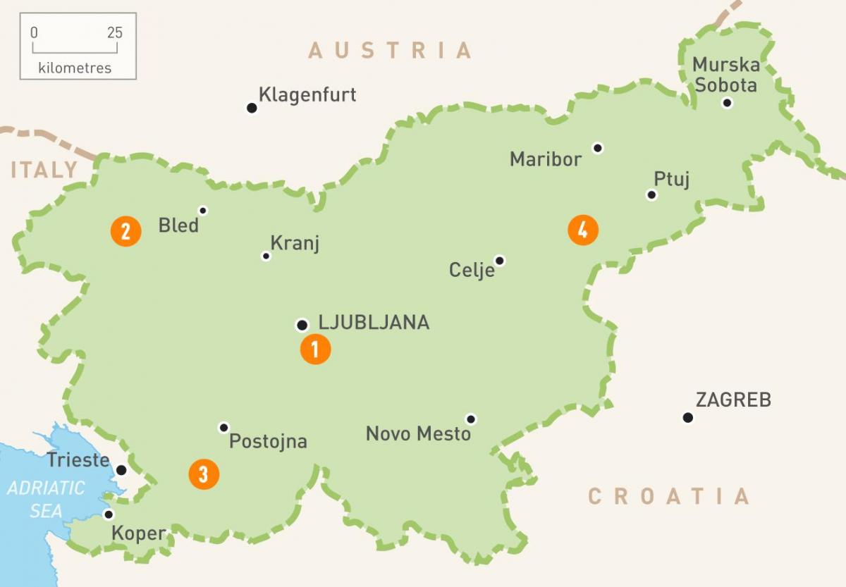 Χάρτης της novo mesto Σλοβενία