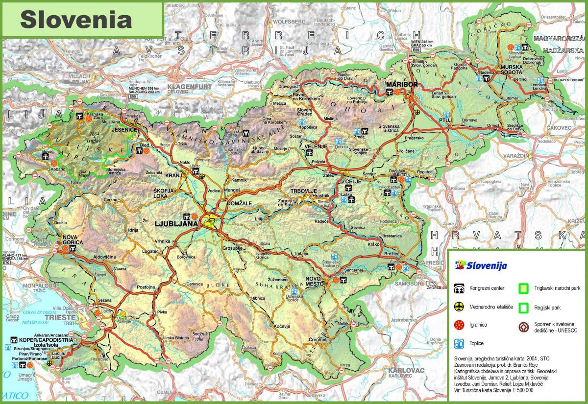 Χάρτης της Σλοβενίας δρόμο