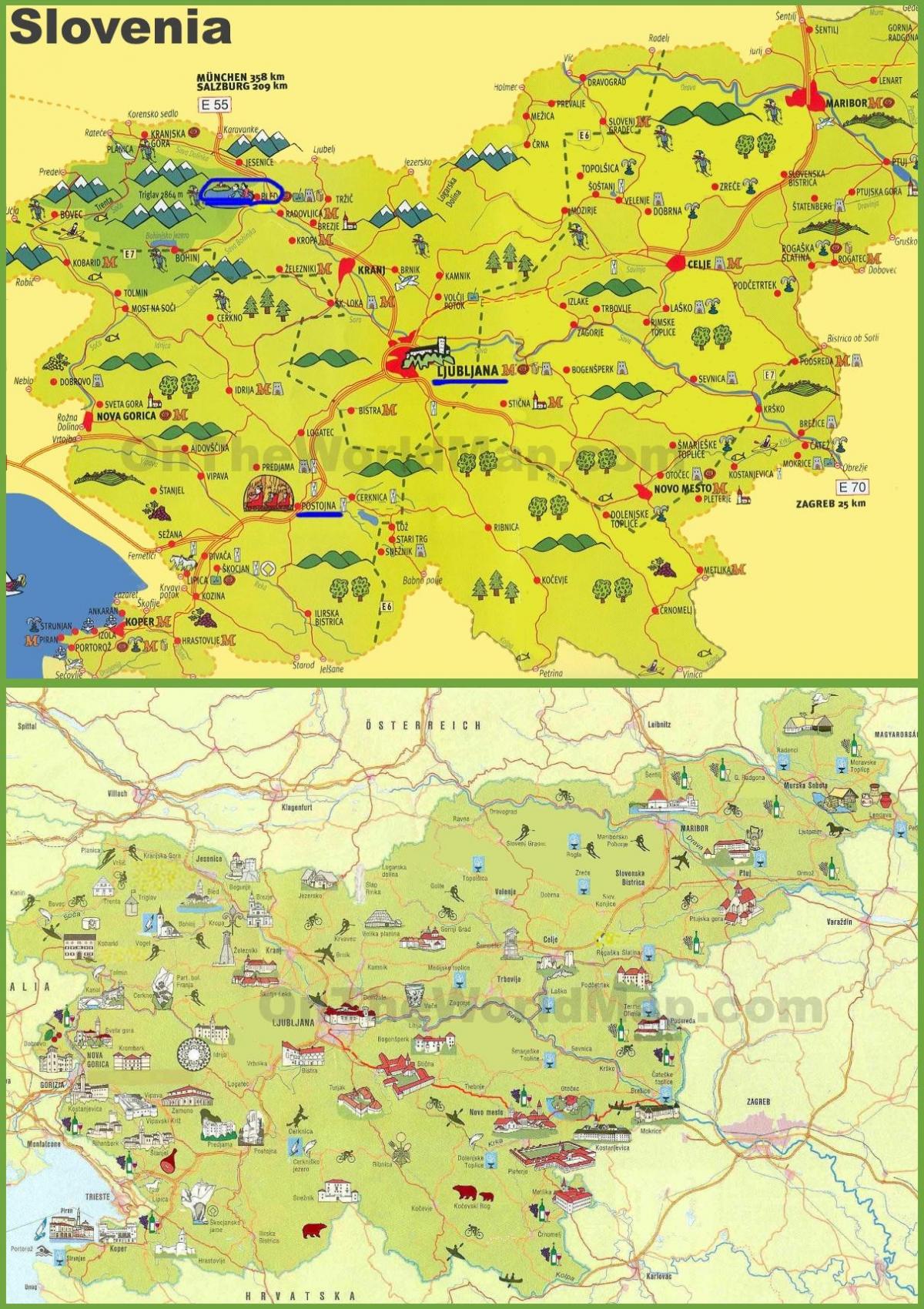 Η σλοβενία ταξίδια χάρτης