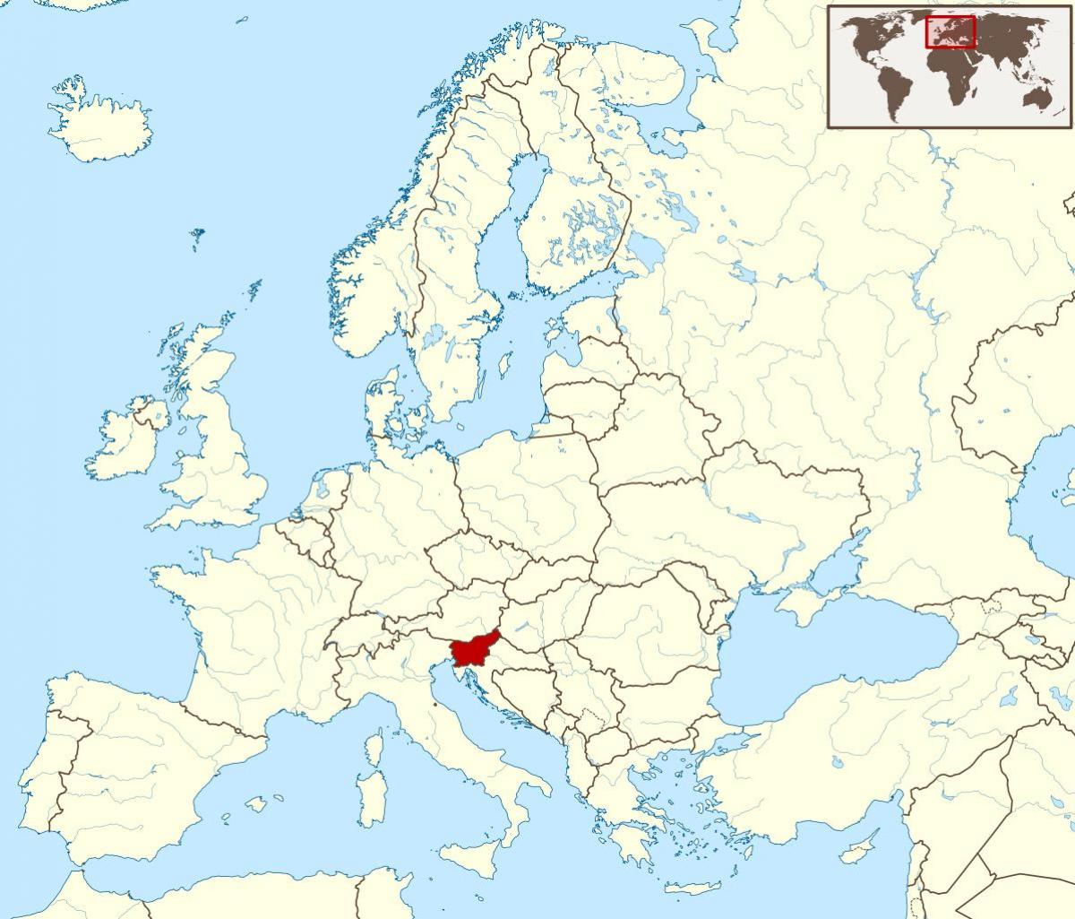 Η σλοβενία θέση στον παγκόσμιο χάρτη