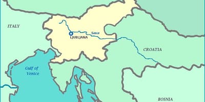 Χάρτης της Σλοβενικής ακτής